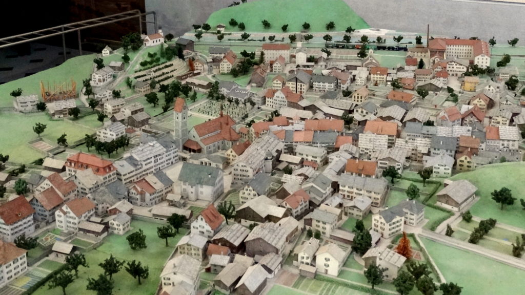 Modell der Stadt Glarus vor dem grossen Brand 1861 