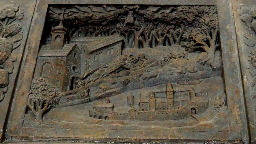 Detail auf dem Sarg